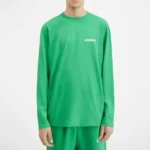 Jacquemus T Shirt Manches Longues Vert devant