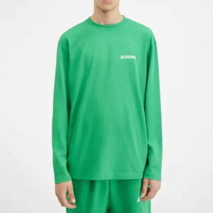 Jacquemus T Shirt Manches Longues Vert devant