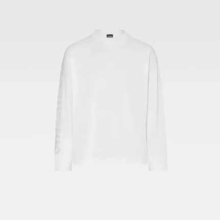 Le T Shirt Typo Manches Longues Blanc